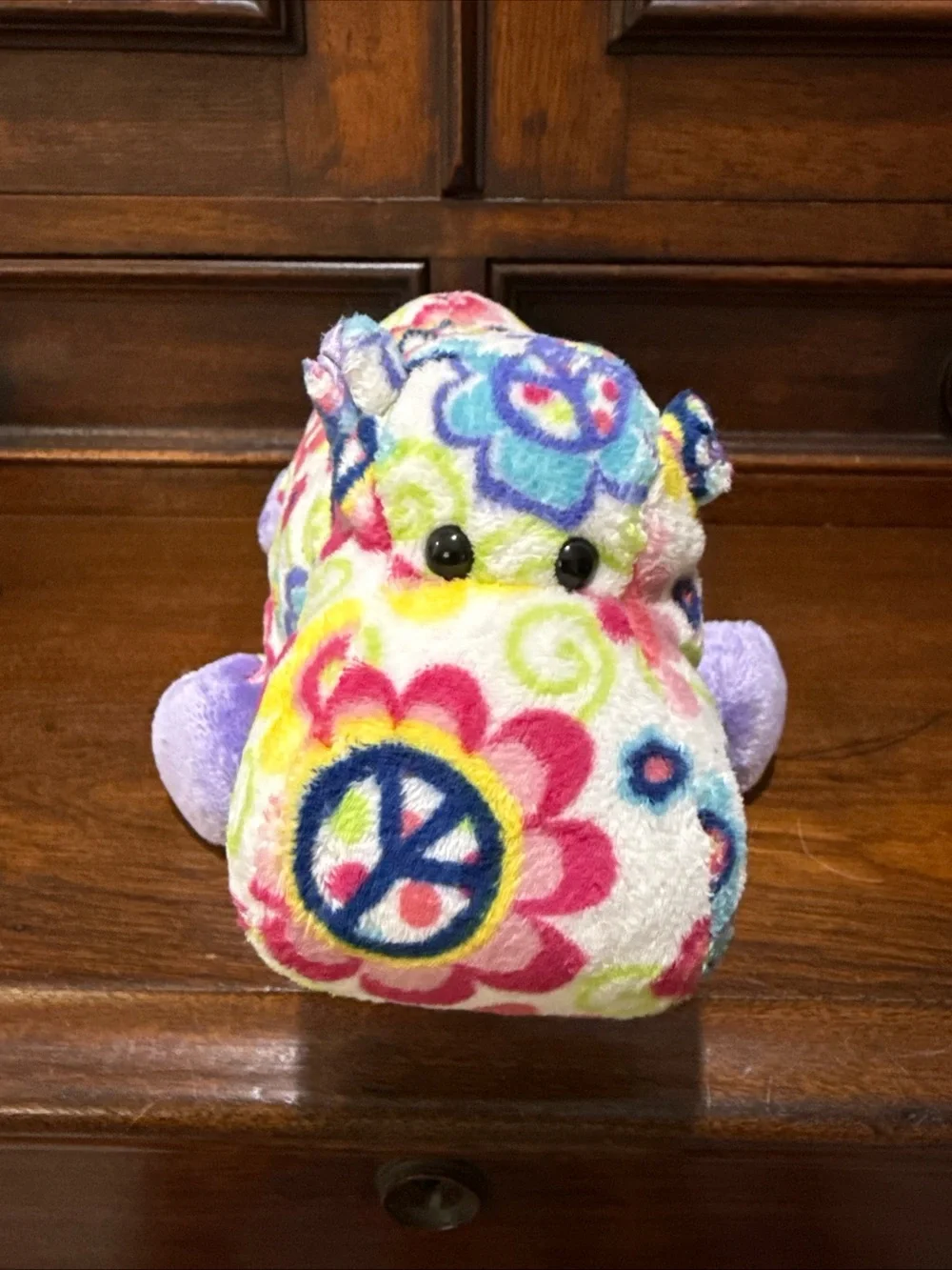 Douglas “Fuzzles” Francisco The Peace Hippo Plush Soft Velvet Material